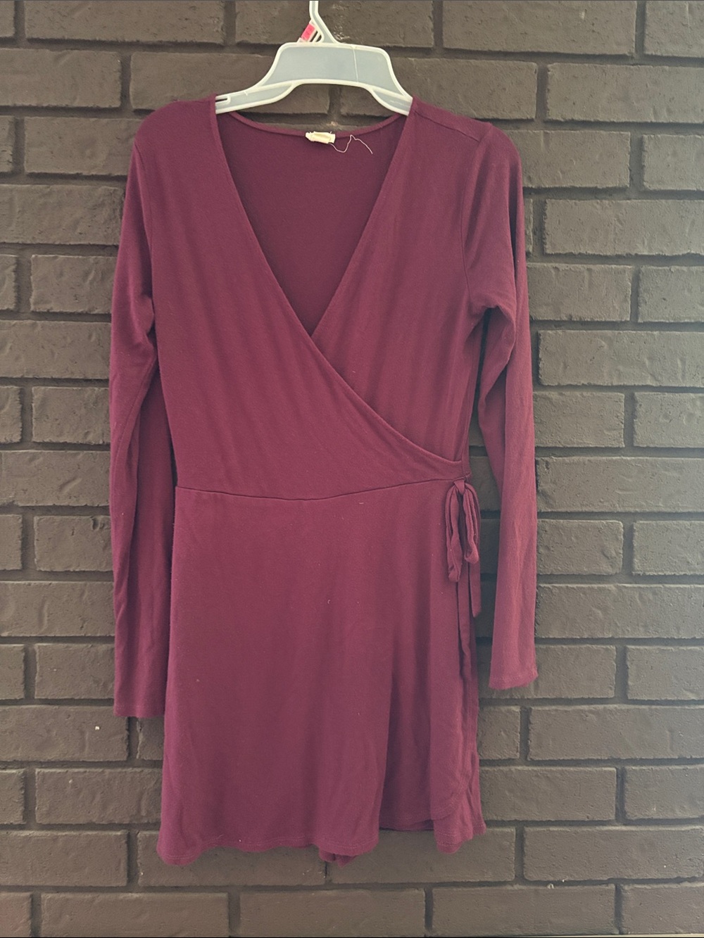 Women’s Wrap Romper - Burgundy